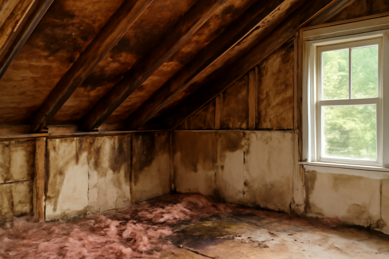 Attic Water Extraction in Acton, MA