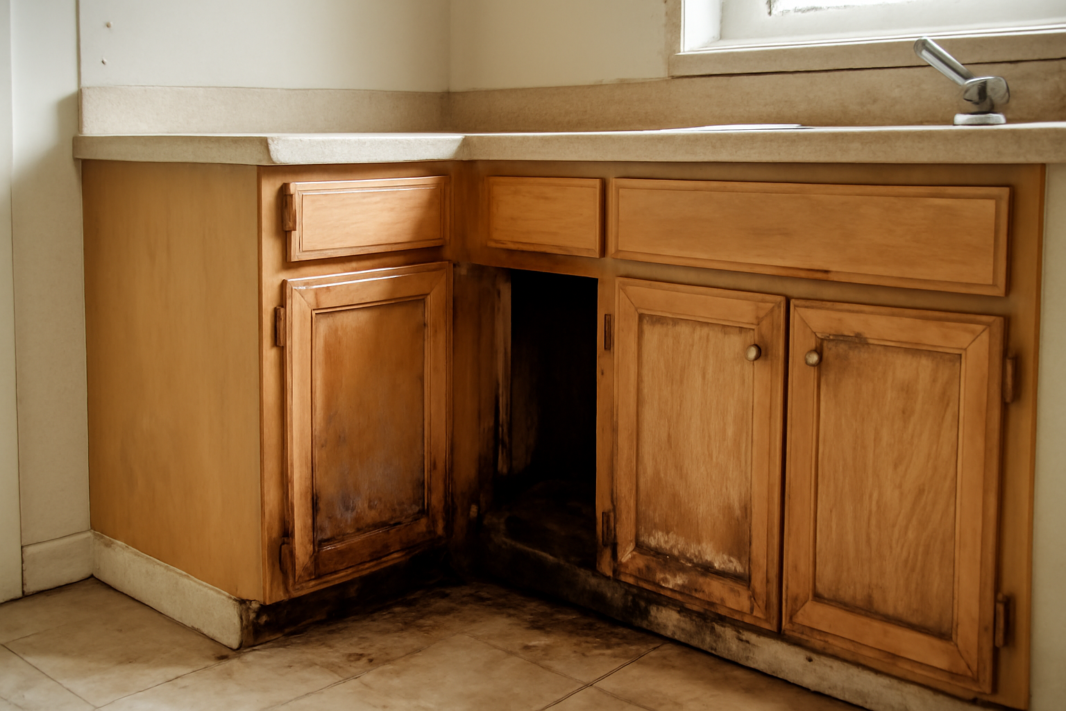 Cabinet Water Damage Repair in Amesbury, MA