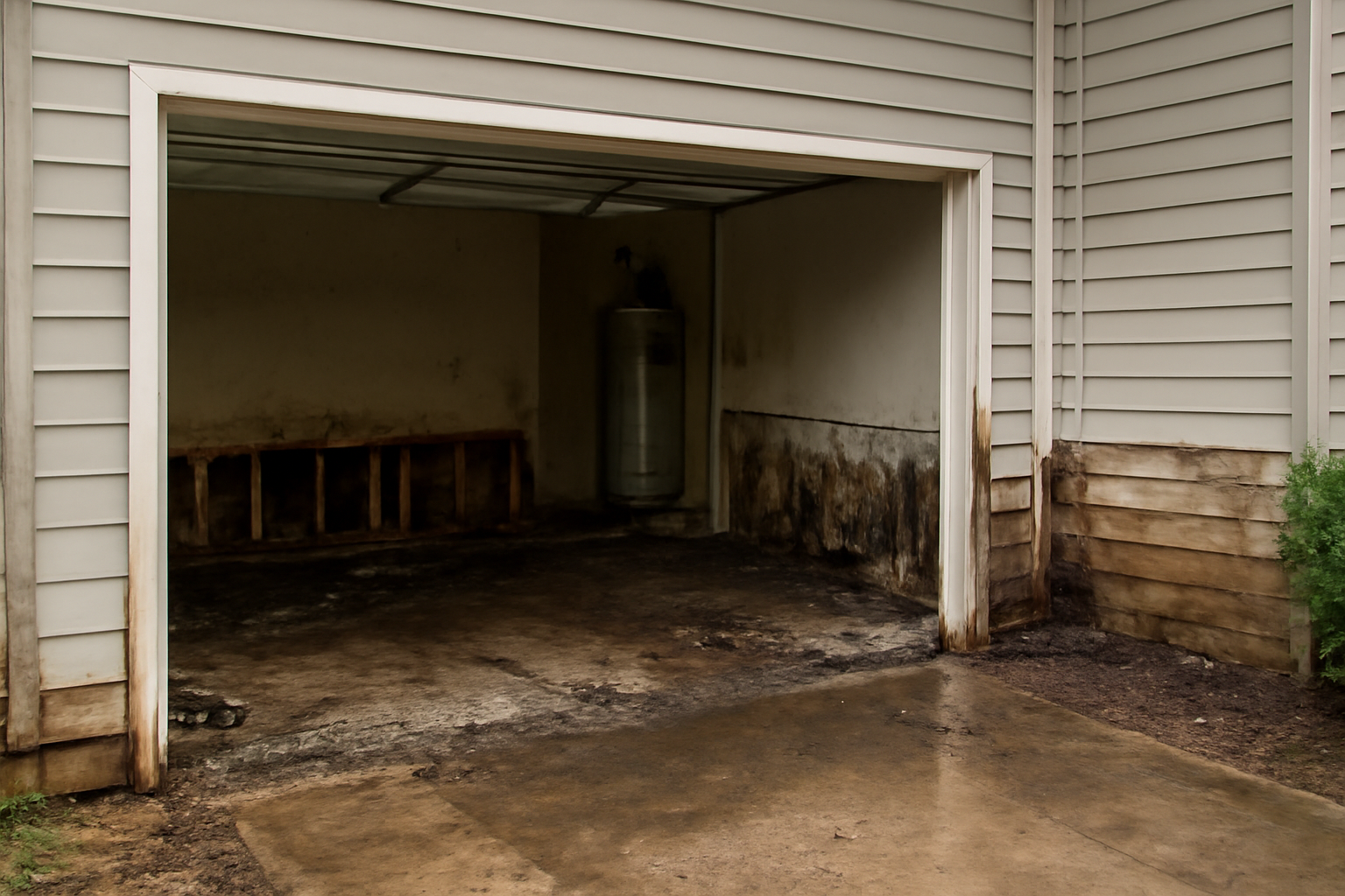 Garage Water Damage Cleanup in Acton, MA