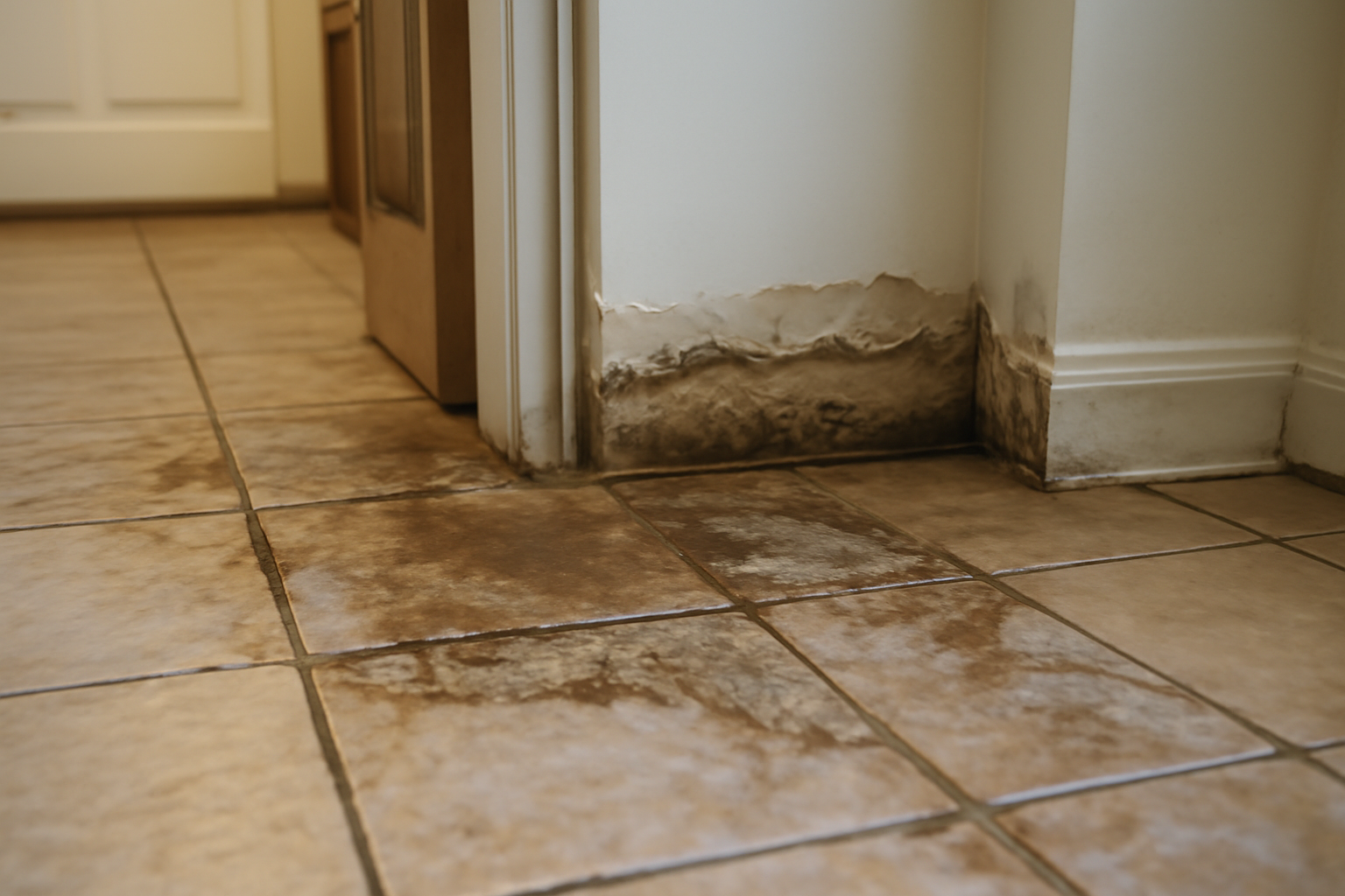 Tile Floor Water Damage Restoration in Acton, MA