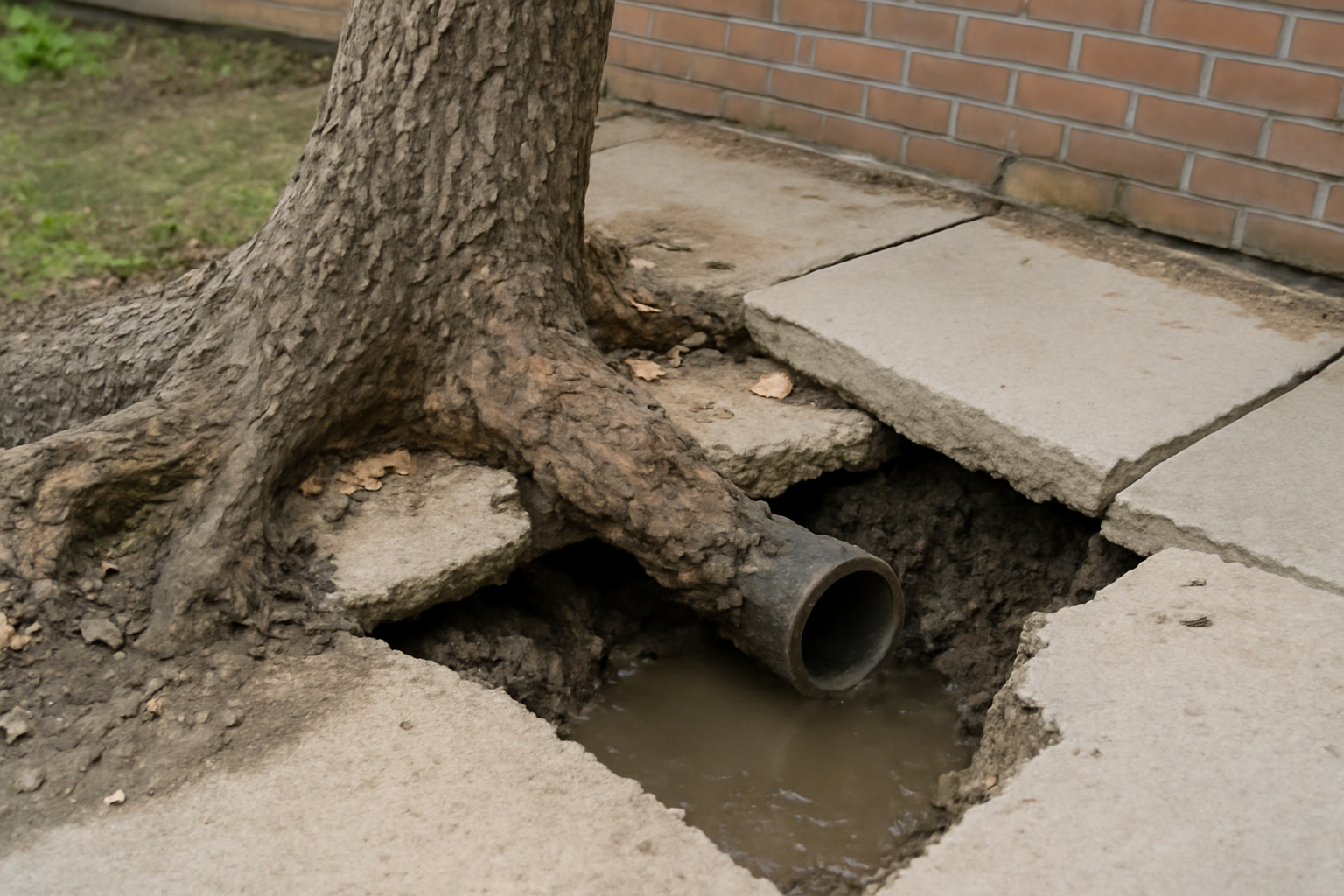 Tree Root Pipe Damage Water Removal in Acton, MA